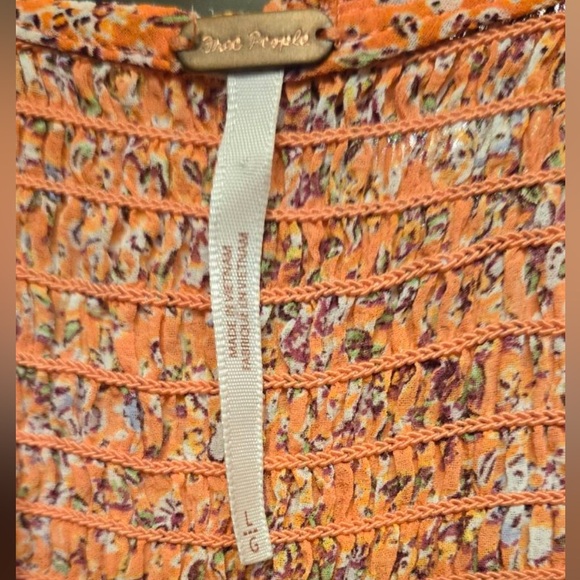 Free People coral Lela long sleeve blouse - Picture 8 of 8